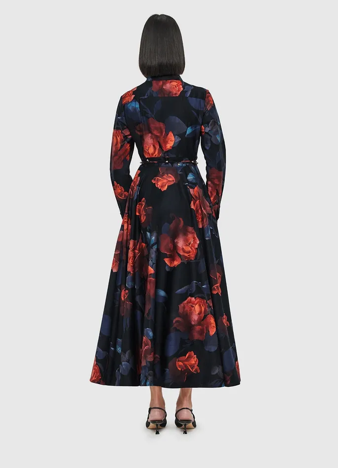 Dresses and Jumpsuits Zara Shirt Midi Dress 8211 Rose Print LEO LIN Women