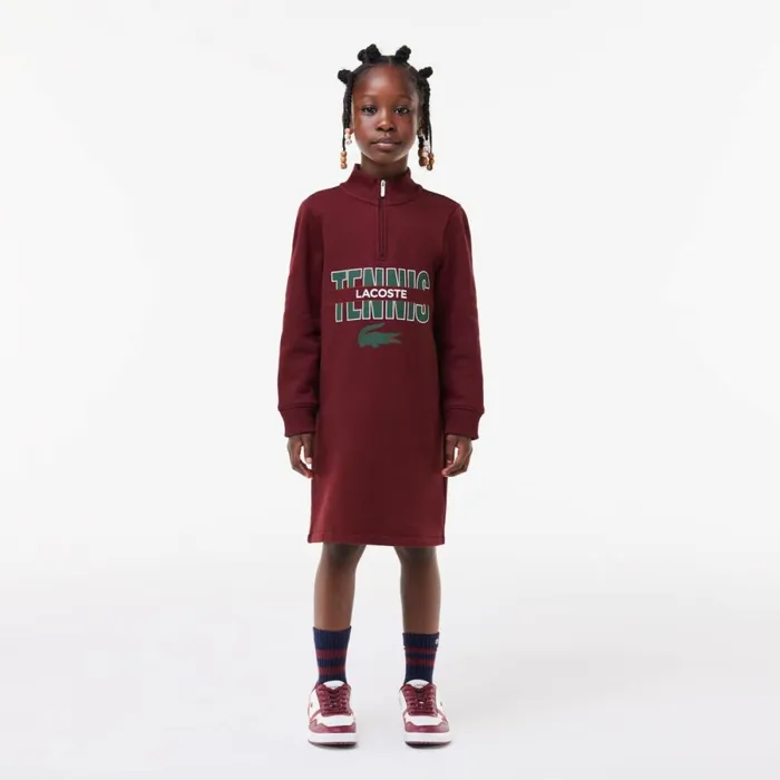 Dresses and Skirts Kids Lacoste Kids039 Cotton Printed Sweatshirt Dress Bordeaux Yup Dresses and Skirts Kids Lacoste Kids039 Cotton Printed Sweatshirt Dress Bordeaux Yup