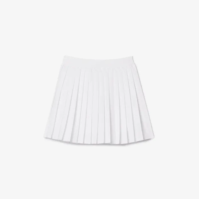 Dresses and Skirts Kids Lacoste Kids039 Pleated Skirt With BuiltIn Shorts White 001