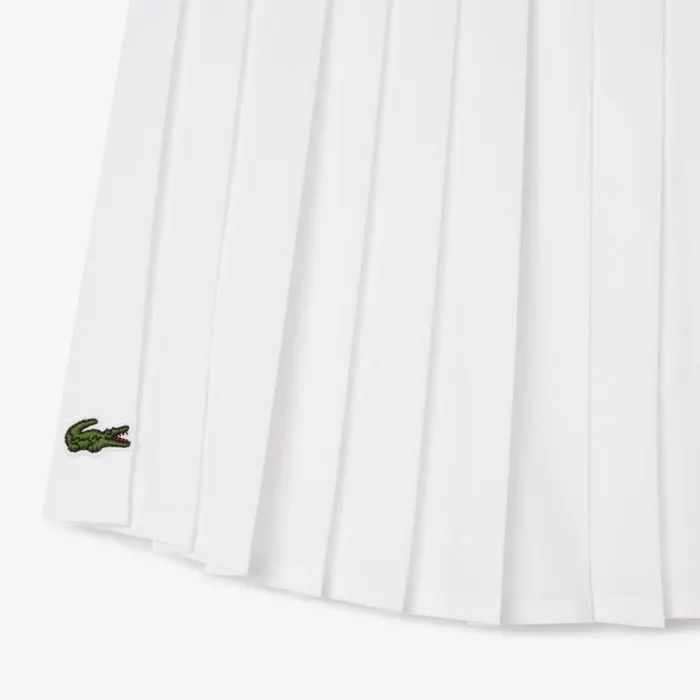 Dresses and Skirts Kids Lacoste Kids039 Pleated Skirt With BuiltIn Shorts White 001
