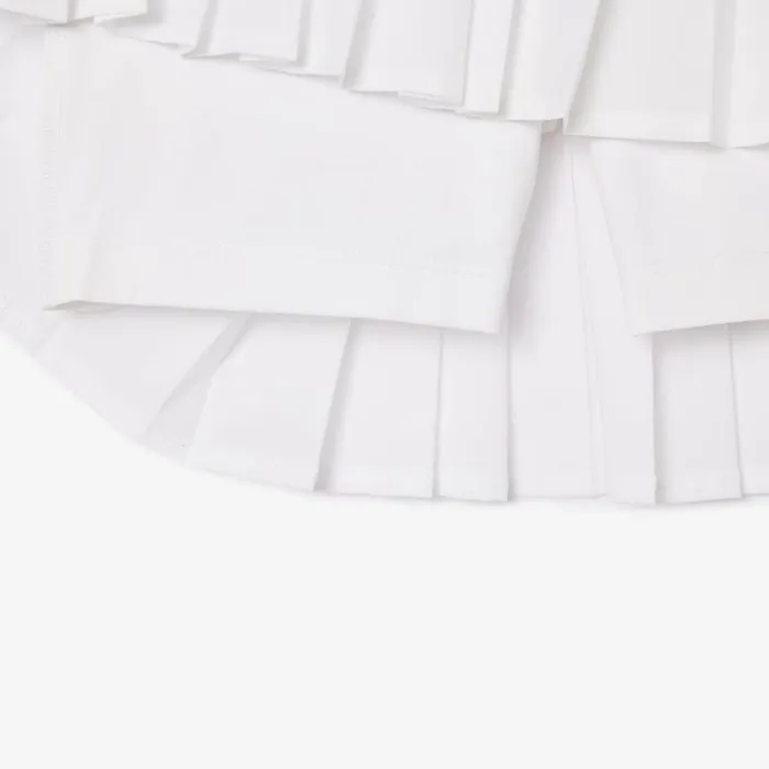 Dresses and Skirts Kids Lacoste Kids039 Pleated Skirt With BuiltIn Shorts White 001