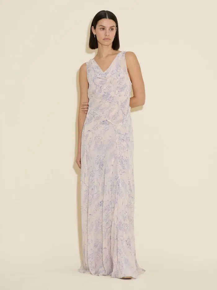 Dresses and Skirts Women Holzweiler Ditte Chiffon Print Dress Lilac Mix