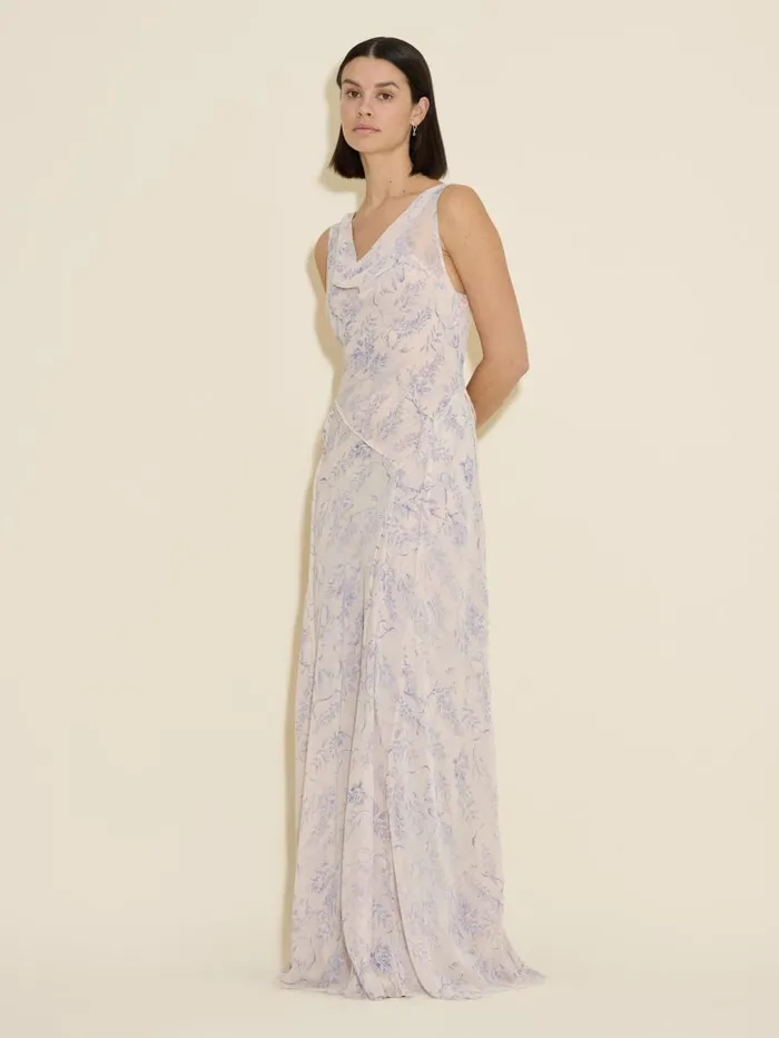 Dresses and Skirts Women Holzweiler Ditte Chiffon Print Dress Lilac Mix