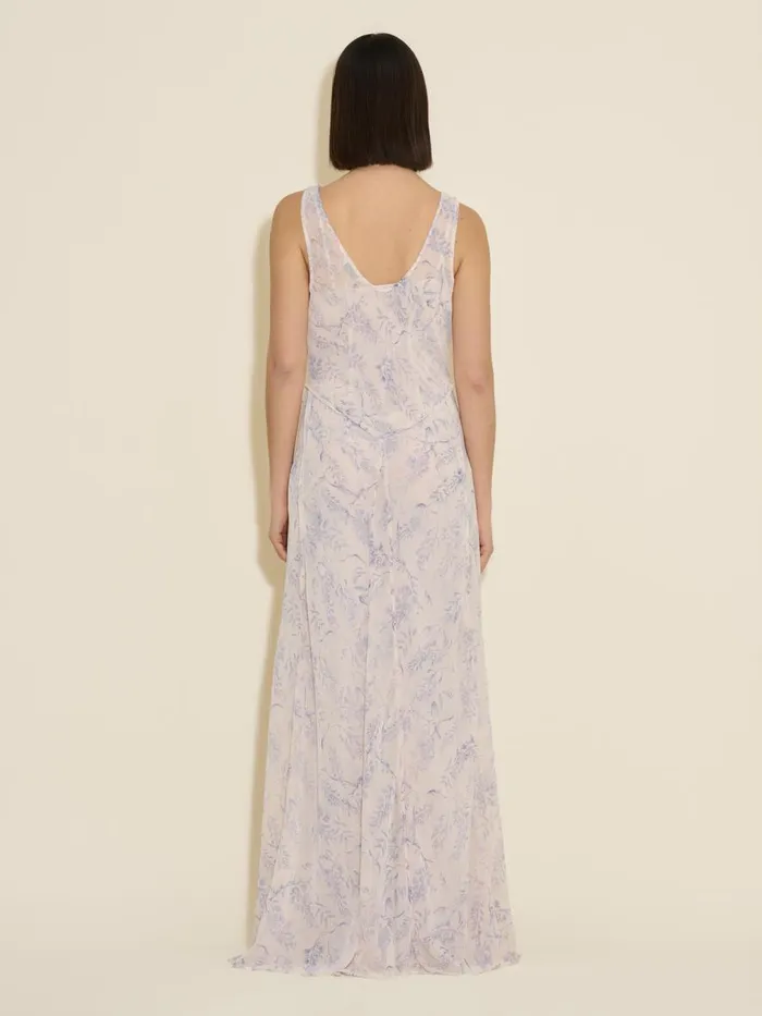 Dresses and Skirts Women Holzweiler Ditte Chiffon Print Dress Lilac Mix