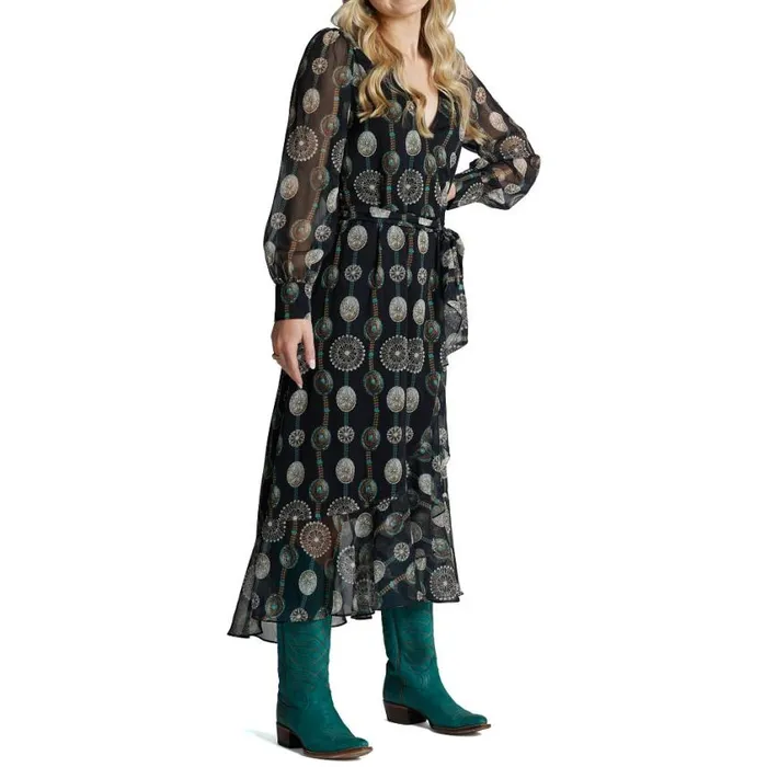 Dresses and Skirts Women Justin Boots Justin Wrap Maxi Dress Black