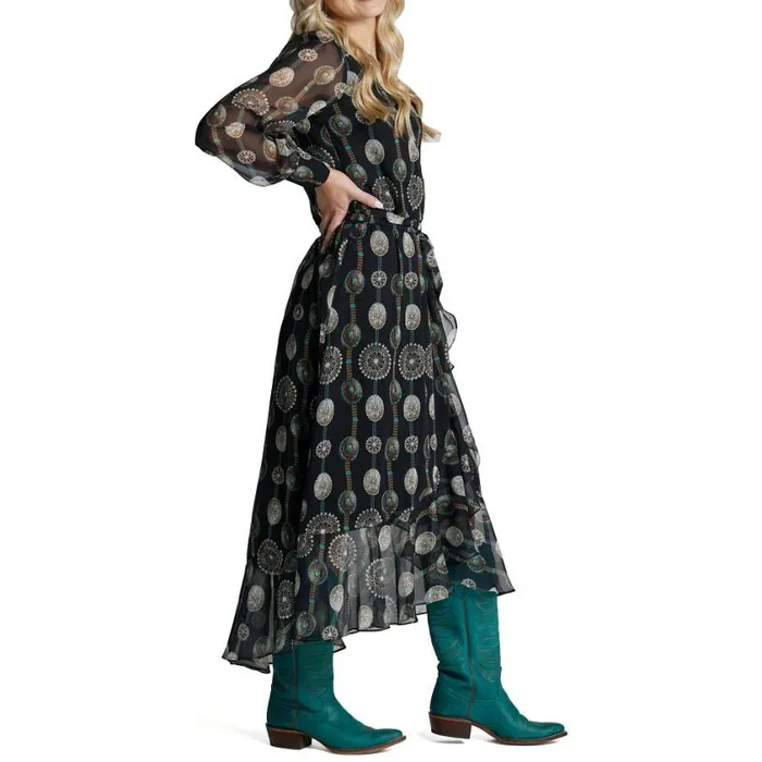 Dresses and Skirts Women Justin Boots Justin Wrap Maxi Dress Black