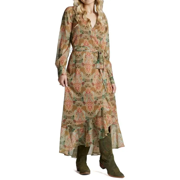 Dresses and Skirts Women Justin Boots Justin Wrap Maxi Dress Tan