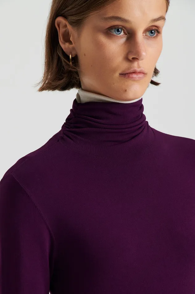 Dresses Women DRAPE HEM DRESS MULBERRY Scanlan Theodore Dresses Women DRAPE HEM DRESS MULBERRY Scanlan Theodore