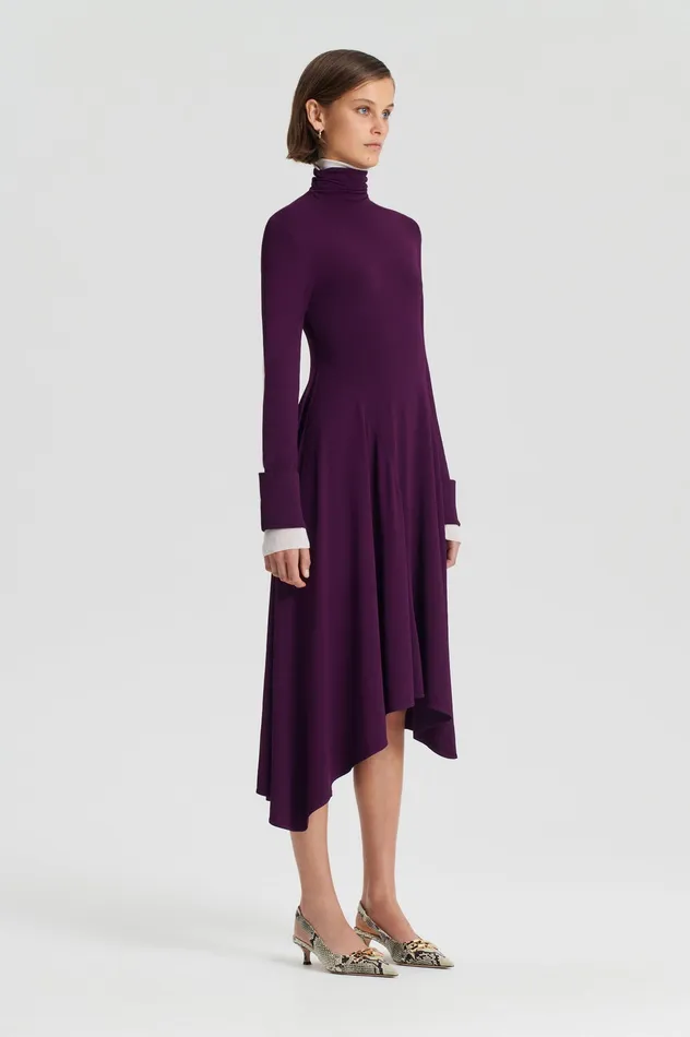 Dresses Women DRAPE HEM DRESS MULBERRY Scanlan Theodore Dresses Women DRAPE HEM DRESS MULBERRY Scanlan Theodore