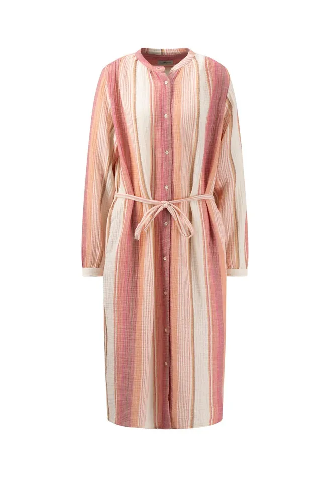 Dresses Women FYNCHHATTON Striped Musselin Blouse Dress Milk