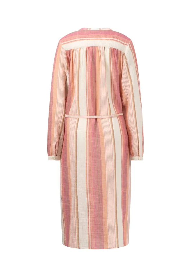 Dresses Women FYNCHHATTON Striped Musselin Blouse Dress Milk Dresses Women FYNCHHATTON Striped Musselin Blouse Dress Milk