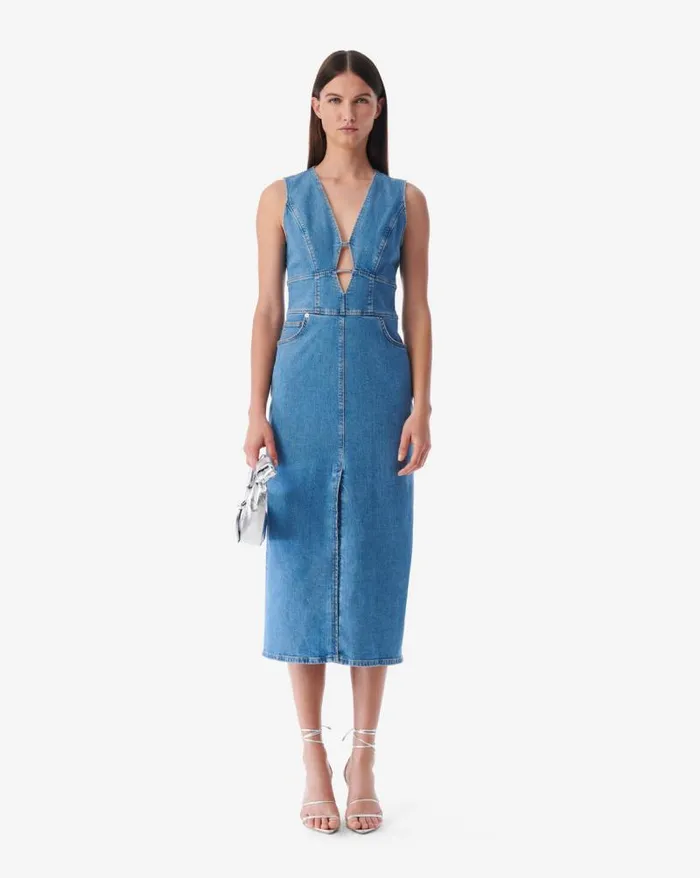 Dresses Women IRO ALBA LONG CUTOUT DENIM DRESS