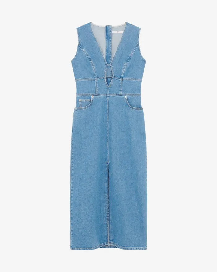 Dresses Women IRO ALBA LONG CUTOUT DENIM DRESS