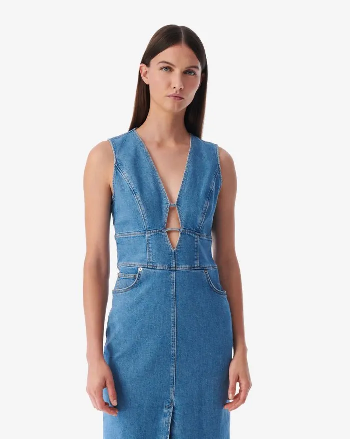 Dresses Women IRO ALBA LONG CUTOUT DENIM DRESS