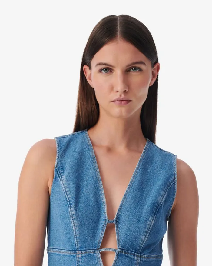 Dresses Women IRO ALBA LONG CUTOUT DENIM DRESS