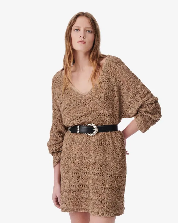 Dresses Women IRO LIZAMI VNECK CROCHET MINI DRESS