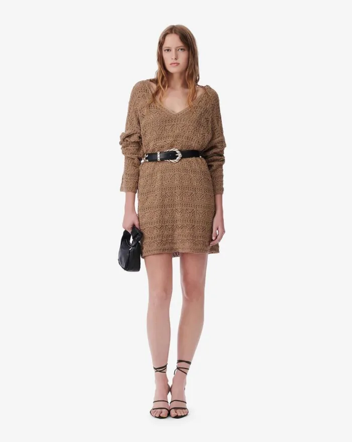 Dresses Women IRO LIZAMI VNECK CROCHET MINI DRESS