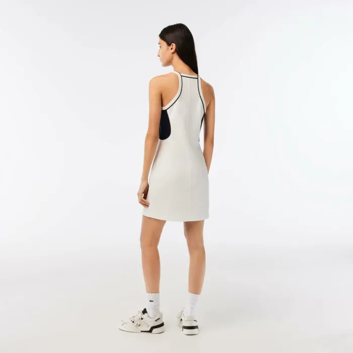 Dresses Women Lacoste Womens Made In France Organic Cotton Tennis Dress White 70v