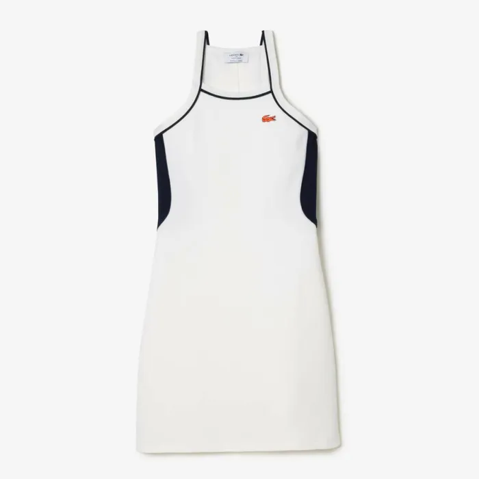 Dresses Women Lacoste Womens Made In France Organic Cotton Tennis Dress White 70v