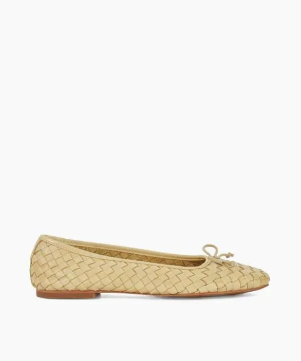Dune London Ballet Pumps Women Heat Lemon Woven Leather Bow Detail Ballet Pumps Yellow Dune London Ballet Pumps Women Heat Lemon Woven Leather Bow Detail Ballet Pumps Yellow