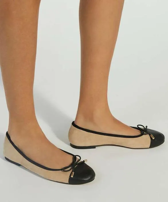 Dune London Ballet Pumps Women Highest Caramel Toe Cap Ballet Pump Brown