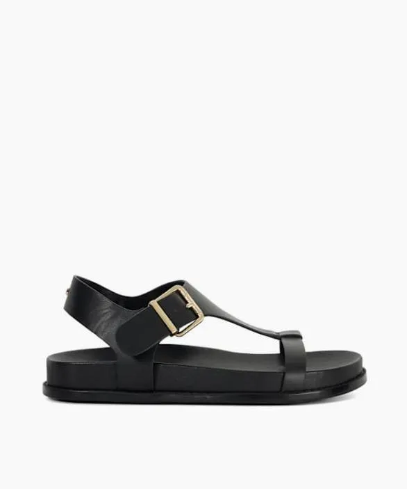 Dune London Black Sandals Women Lostin Black Open Toe Strap Sandals Black