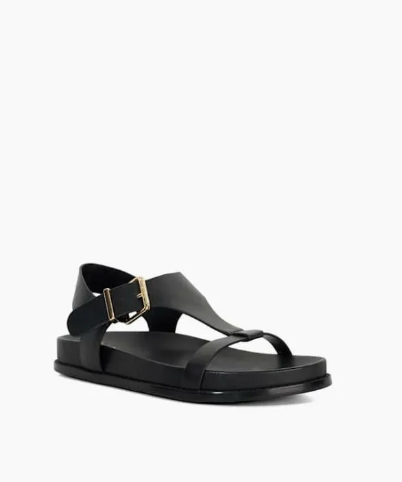 Dune London Black Sandals Women Lostin Black Open Toe Strap Sandals Black