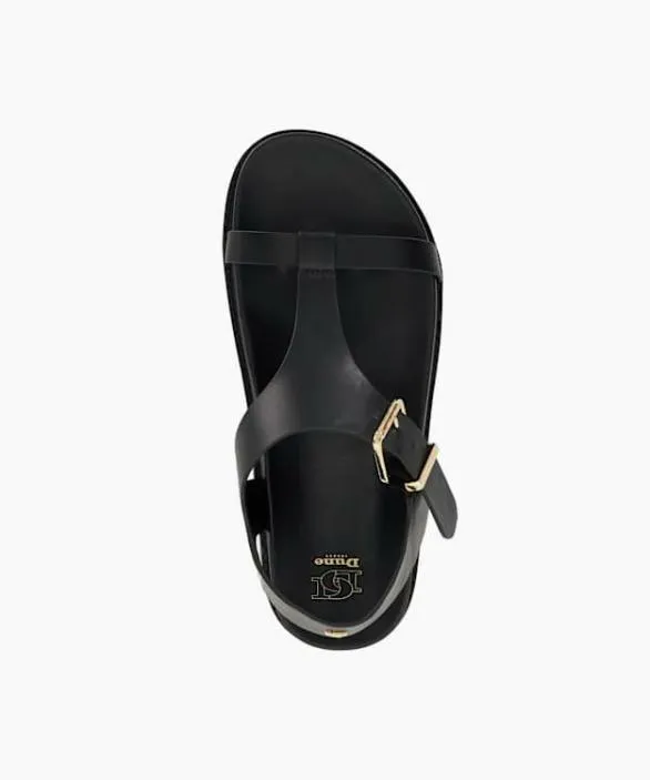 Dune London Black Sandals Women Lostin Black Open Toe Strap Sandals Black