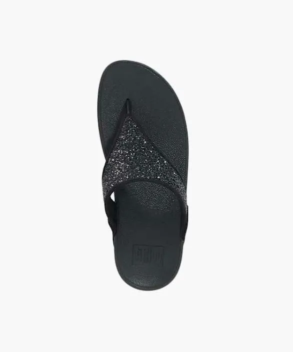 Dune London Black Sandals Women Lulu Glitter To Black Glitter Toe Post Sandals Black