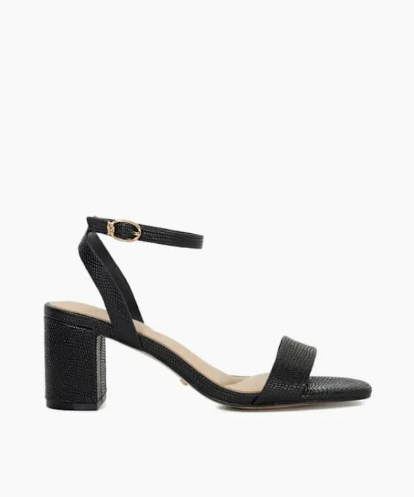 Dune London Black Sandals Women Melini Black Block Heel Sandals Black