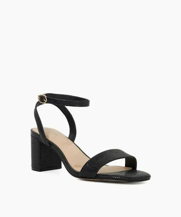 Dune London Black Sandals Women Melini Black Block Heel Sandals Black
