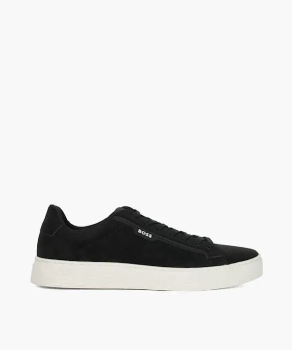 Dune London Black Shoes Men Rhys Tenn Black Cup Sole Trainers Black