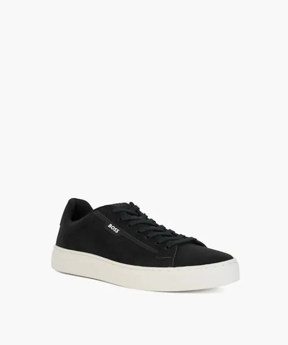 Dune London Black Shoes Men Rhys Tenn Black Cup Sole Trainers Black