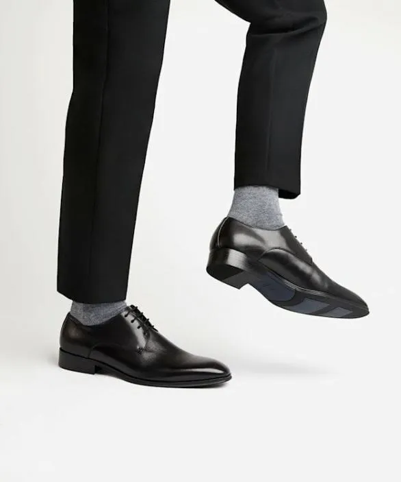 Dune London Black Shoes Men Satchel Black Lace Up Shoes Black