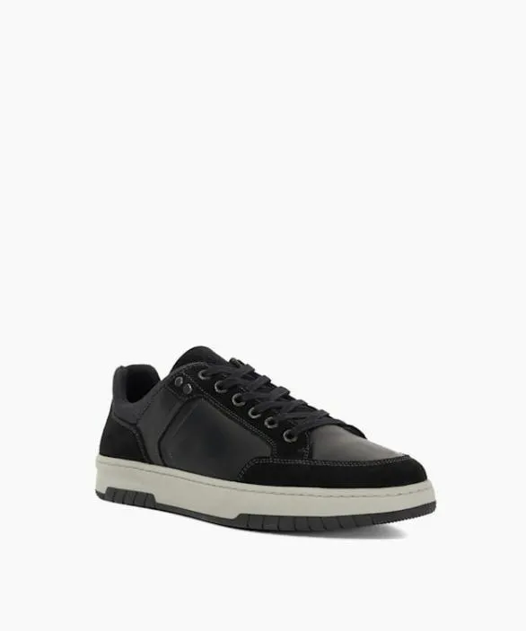 Dune London Black Shoes Men Teffla Black Chunky Lace Up Trainers Black