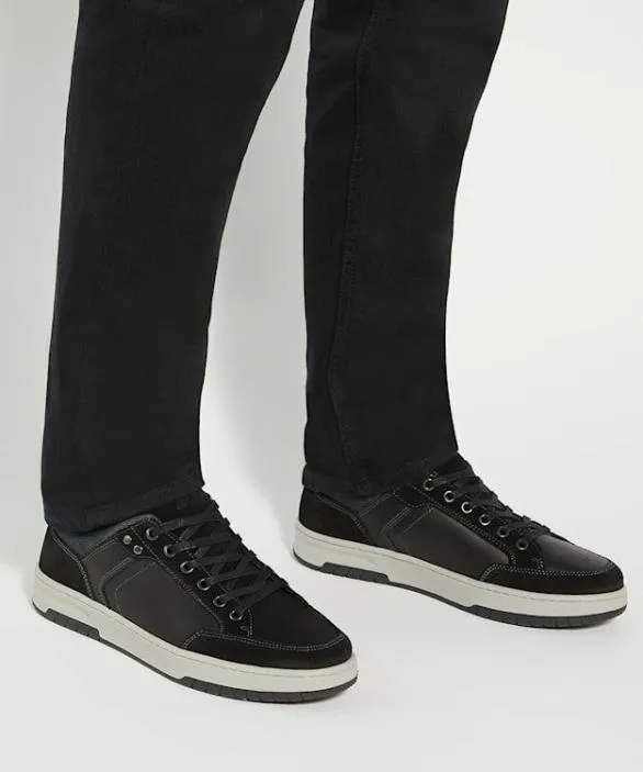 Dune London Black Shoes Men Teffla Black Chunky Lace Up Trainers Black