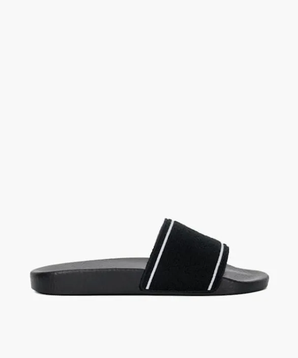 Dune London Casual Sandals Men Polo Slidee Black White Branded Casual Sliders Black Dune London Casual Sandals Men Polo Slidee Black White Branded Casual Sliders Black