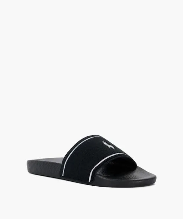 Dune London Casual Sandals Men Polo Slidee Black White Branded Casual Sliders Black
