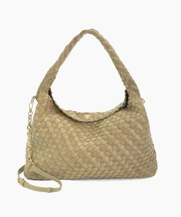 Dune London Deliberate Bags Women Deliberate L Sage Woven Shoulder Bag Green