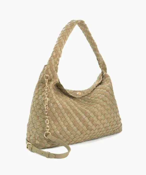 Dune London Deliberate Bags Women Deliberate L Sage Woven Shoulder Bag Green