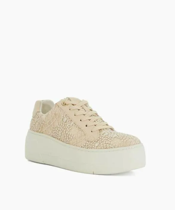 Dune London Episode Trainers Women Episode Blush Lace Up Flatform Trainers Neutral