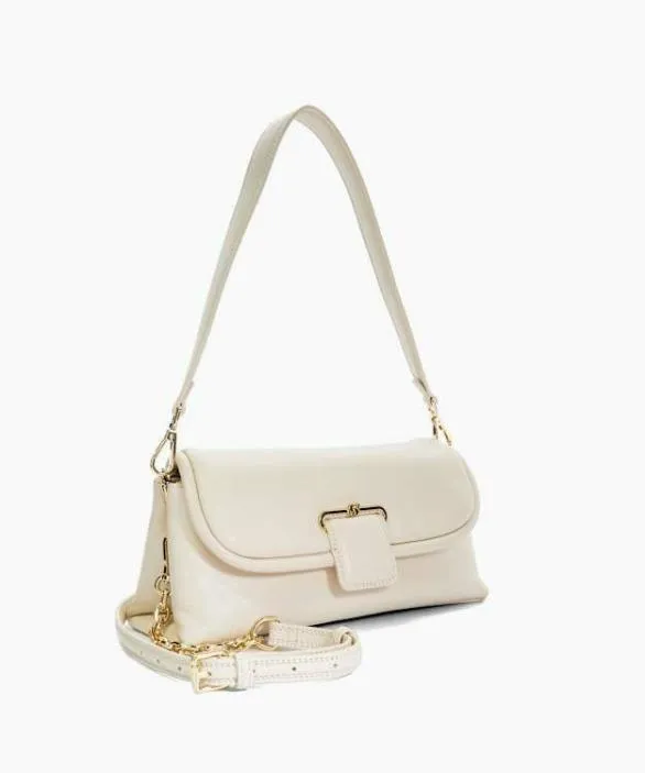 Dune London Leather Bags Women Chelsea Cream Premium Leather Shoulder Bag Neutral
