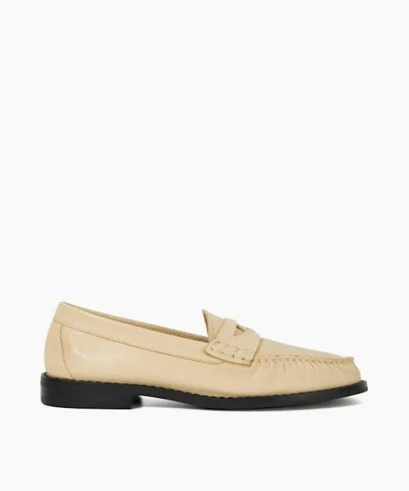 Dune London Loafers Women Gilmour Lemon Coin Penny Trim Loafers Yellow