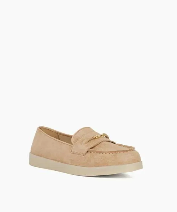 Dune London Loafers Women Graciela Sand Suede Snaffle Trim Casual Loafers Neutral