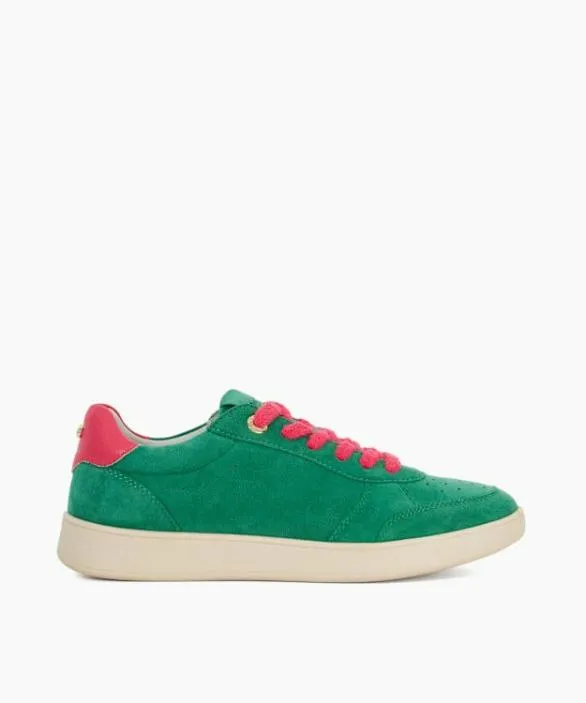 Dune London Trainers Women Electrolite Green Suede LaceUp Trainers Green