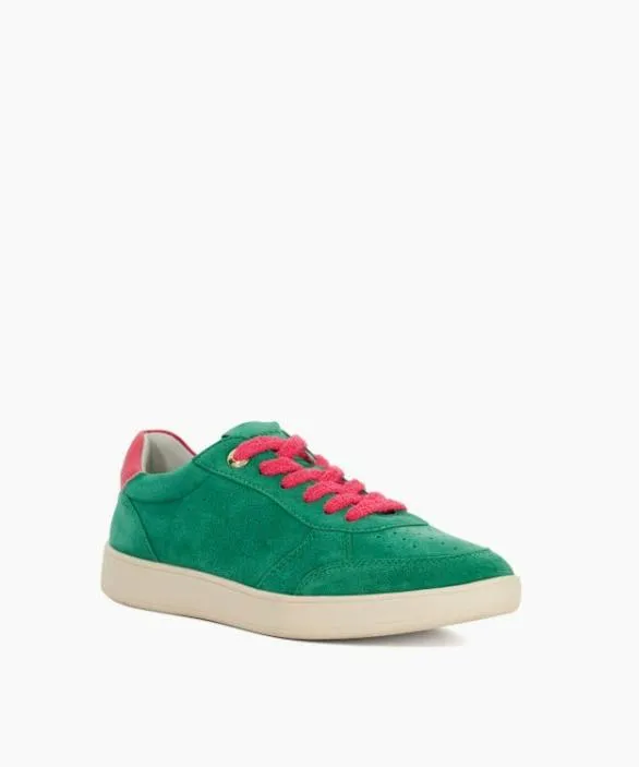 Dune London Trainers Women Electrolite Green Suede LaceUp Trainers Green