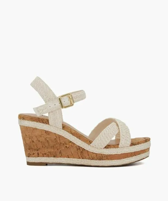 Dune London White Sandals Women Kelisa White Wide Fit WovenStrap Wedge Sandals White Dune London White Sandals Women Kelisa White Wide Fit WovenStrap Wedge Sandals White