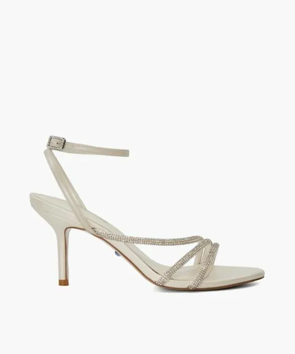 Dune London White Sandals Women Midsummers Ivory Diamante Embellished Sandals White Dune London White Sandals Women Midsummers Ivory Diamante Embellished Sandals White