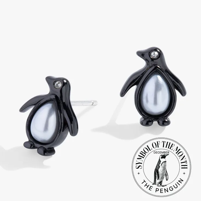 Earrings Women Alex And Ani Penguin Stud Earrings Two Tone