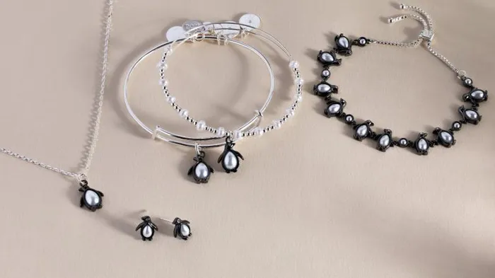 Earrings Women Alex And Ani Penguin Stud Earrings Two Tone